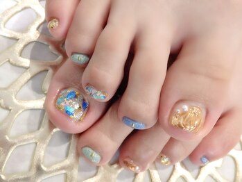 ラルネイル 大宮(Lull. nail)/*シェル*ブルー*FOOT*