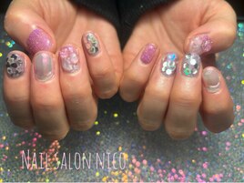 個性派☆ぷくきらネイル