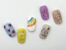 ○campaign hand gel○色鉛筆で描く☆落書きネイル￥6800