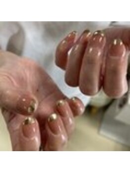 ネイルサロン エーナイン 札幌月寒店/ミラーフレンチ＊