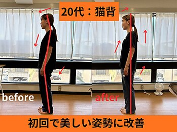 アオ整体院/姿勢が改善