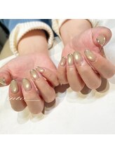 ネイルサロン イントゥ(into_)/マグネット　ミラーフレンチ