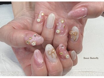ネイルサロン スクール ビュートバタフライ 相模大野店(BEAUT BUTTERFLY)の写真/美しさを引き出し、指先から自信あふれる仕上がりに♪高い技術から織り成される珠玉の作品の数々は圧巻！！