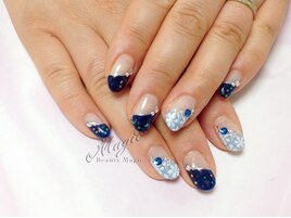 ななめフレンチ　フラワー