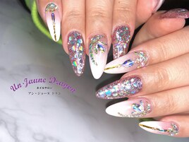 【ロングネイル】大人キラキラ