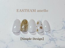 イーストハムアネーロネイル(EAST HAM anello nail)/１・２月定額シンプルデザイン
