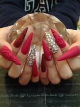 エスフィーネイルサロン ブリーユ(Esfy nailsalon Brille)/赤い薔薇スカルプ