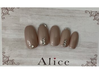 ネイルアンドアイラッシュ アリス(Alice)/デザインネイル￥7500（税込）