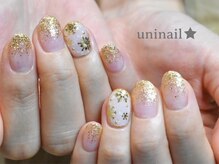 ユニネイル(uninail)/雪の結晶ネイル