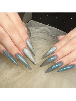 クイーンズビューティーサロン 新宿本店(Queen's beauty salon)/チップ長さ出し10本+ワンカラー