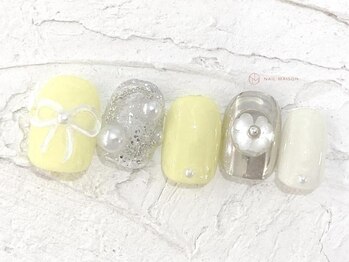 ネイルメゾン 池袋店(NAIL MAISON)/パステルリボンパール¥10550