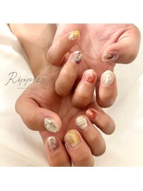 秋ニュアンスネイル