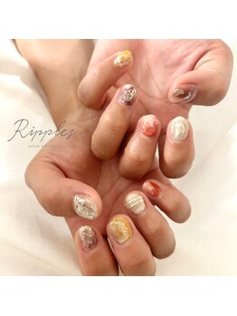 秋ニュアンスネイル