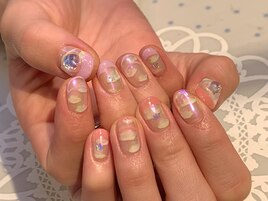 7月　もくもく雲ネイル