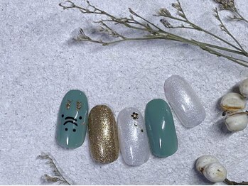 モグネイル(Mogunail)/1.2月定額A 干支ネイル