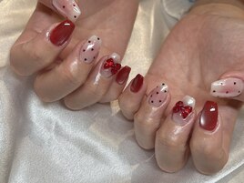 ガーリードットネイル　shihomi