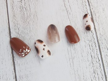 ネイルサロン ソウ 京橋店(Nail Salon Sou)/ブラウン×アニマル