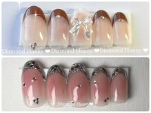 ダイアモンド ハニー(Diamond Honey)の雰囲気(上:Cコース(チーク&リボン)下:Cコース(チーク&ガラスフレンチ))
