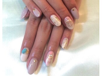 ネイルサロン ドレリッチ 大宮店(drerich)/ホイルシェル夏ネイル