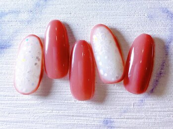 ネイルサロン インプレス(Impress)/雪の結晶×マットネイル