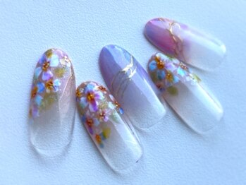 ビューティーサロン ハル(beauty salon haru)/【押し花風　小花畑】