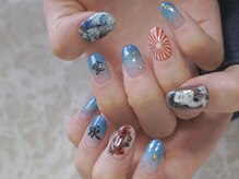 わたしのネイルとよもぎ蒸し/葛飾北斎