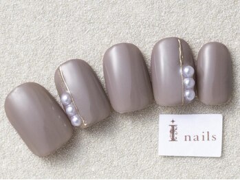 アイネイルズ 三宮店(I nails)/大人くすみカラーネイル￥6000