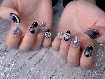 スノーネイルサロン 新宿店(Snow nail salon)/量産型リボンハートパール