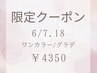 1組のみ！6/7.18限定クーポン！ハンドでもフットでも可！