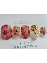 F紅葉もみじネイル14980円