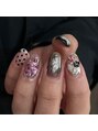 トゥルーネイル アンド アイ 錦糸町店(TRU NAIL & EYE) お花モチーフのニュアンスデザイン♪¥7990~