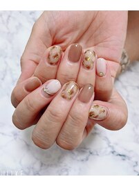 タイダイ柄ネイル