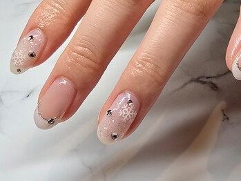 ネイルサロンブラン(nail salon BLANC)/雪ネイル