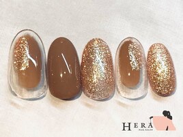 ニュアンス　塗りかけ　ラメ