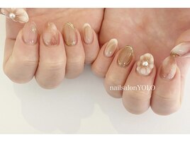 フラワー/デザイン/ベージュ