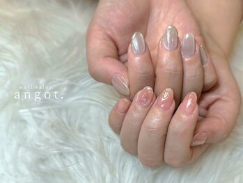 アンガット(angot.)/ぽちゃんアートアシメネイル
