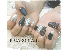 イヴ アイラッシュアンドネイル(Eve eyelash&nail)/マット×ダマスクネイル