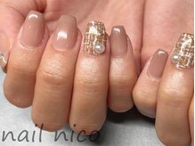ネイルニコ(nail nico)/大人ガーリーなツイードネイル