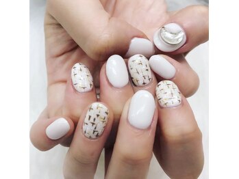 フローラ/ツイードネイル