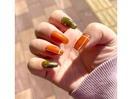 オレンジ×グリーン