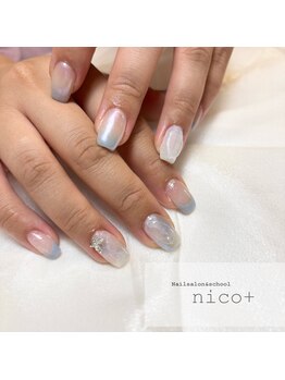 ニコ(nico+)/おまかせブルーネイル