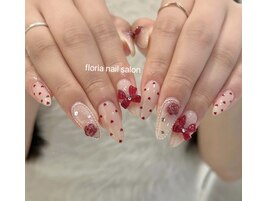 バレンタインネイル