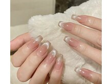 バイムーンサロン(By Moon Salon)/チークマグネットフレンチネイル