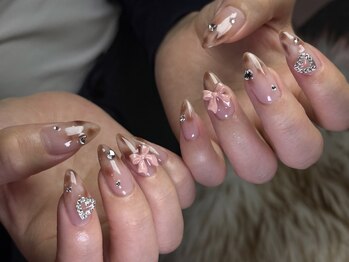 ダークハニー 原宿店(Dark Honey)/冬べっ甲/レオパードネイル