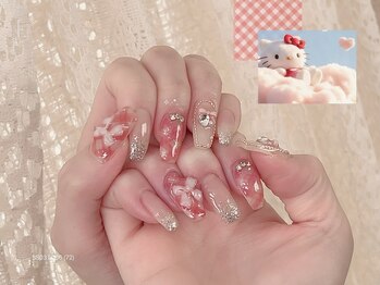 フィオナ 大久保店(Fiona)/大人ガーリーチェックネイル