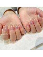 ネイルサロン イントゥ(into_)/ピンクミラー　ちょうちょ