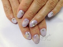 ネイルサロン ビューティーマジック 川口店/ ショートタイダイネイル