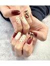 バレンタインネイル