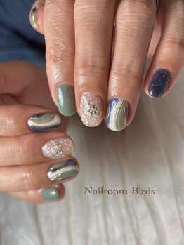 バーズ(Birds)/ステンドグラスネイル