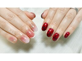 バレンタインネイル